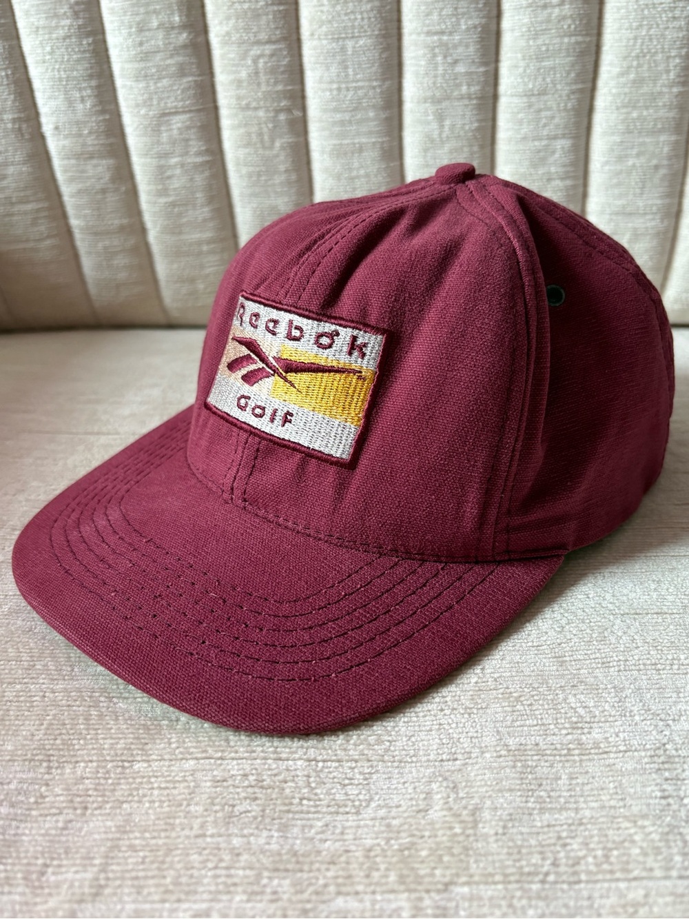 Vintage Reebok Golf Embroidered Logo Strapback Hat Cap Made In USA